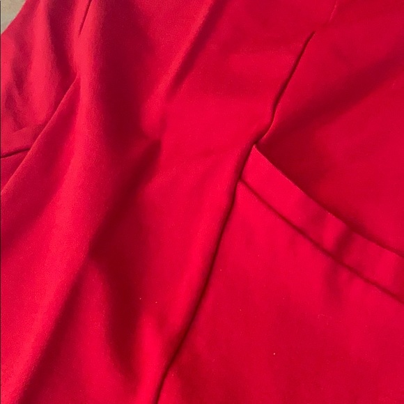 Red midi dress with pockets - Picture 2 of 5